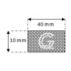 Rechthoekig mosrubber snoer | 10 x 40 mm | rol 25 meter